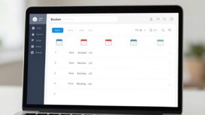 Laptop z systemem rezerwacji online