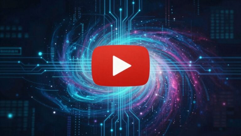 Futurystyczny interfejs AI z YouTube