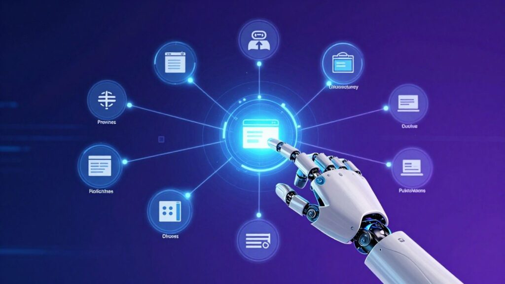 Interfejs AI łączący elementy stron internetowych