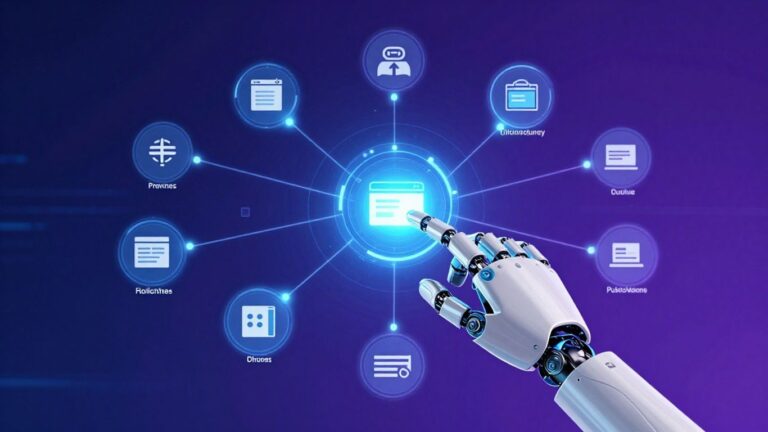 Interfejs AI łączący elementy stron internetowych