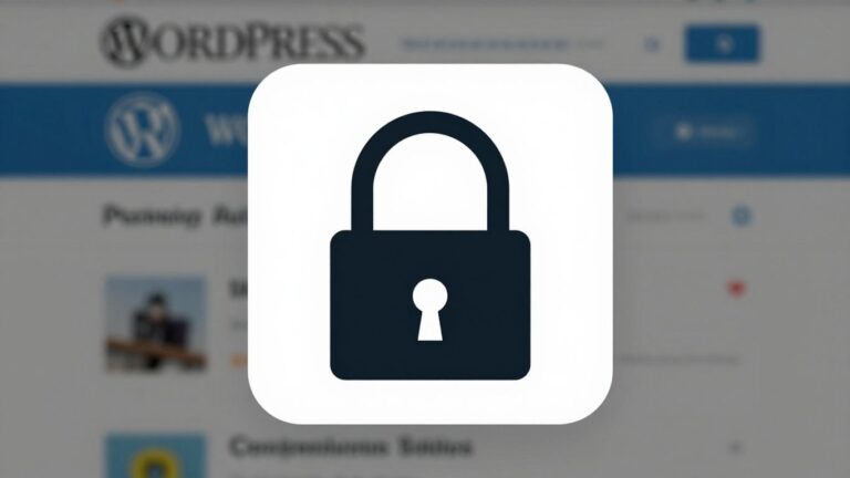 Ikona kłódki na stronie WordPress