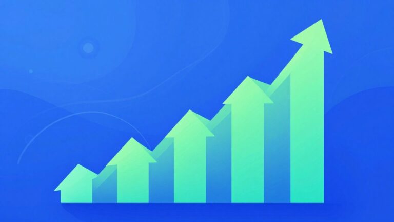 Lejek sprzedażowy WooCommerce z rosnącymi strzałkami