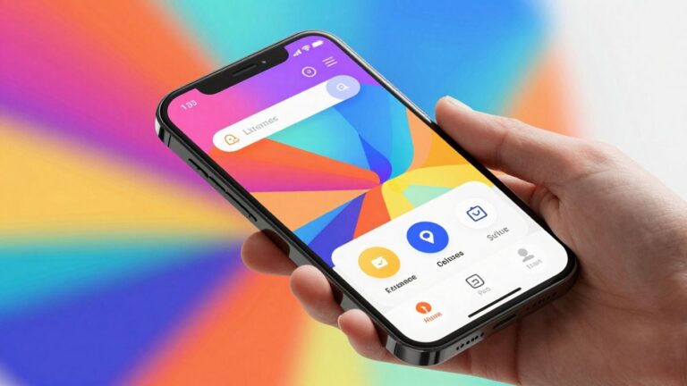 Aplikacja mobilna na ekranie smartfona