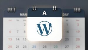 Kalendarz WordPress z zaplanowanymi aktualizacjami treści
